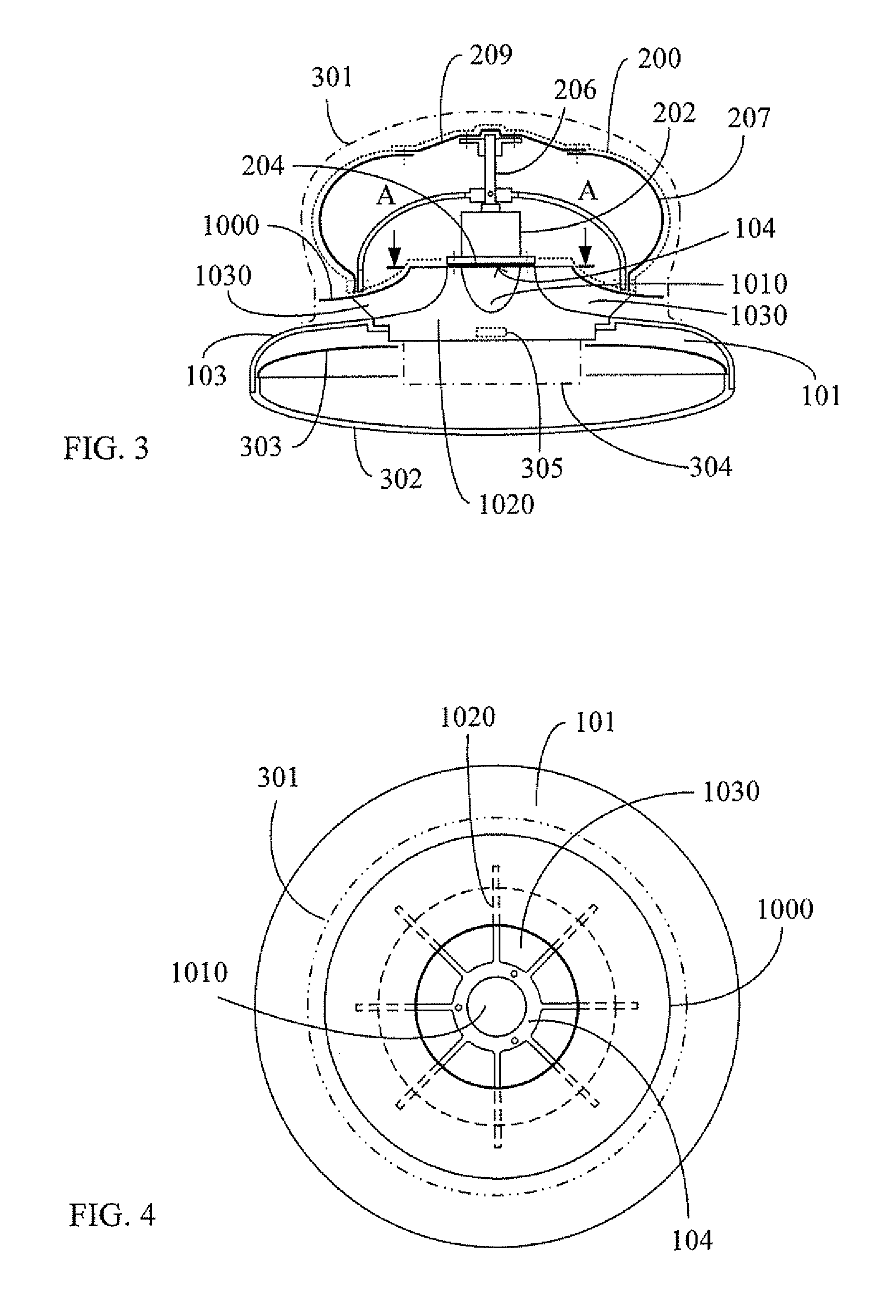 Heat dissipating lamp device having electric turbine axial fan