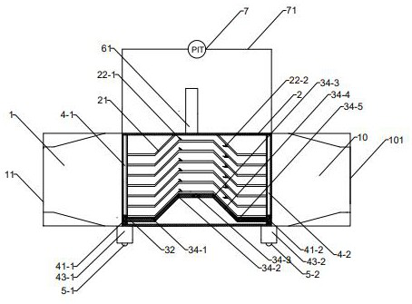 Separation device for sulfur particles and liquid drops in high-sulfur-content gas field