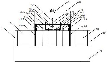 Separation device for sulfur particles and liquid drops in high-sulfur-content gas field