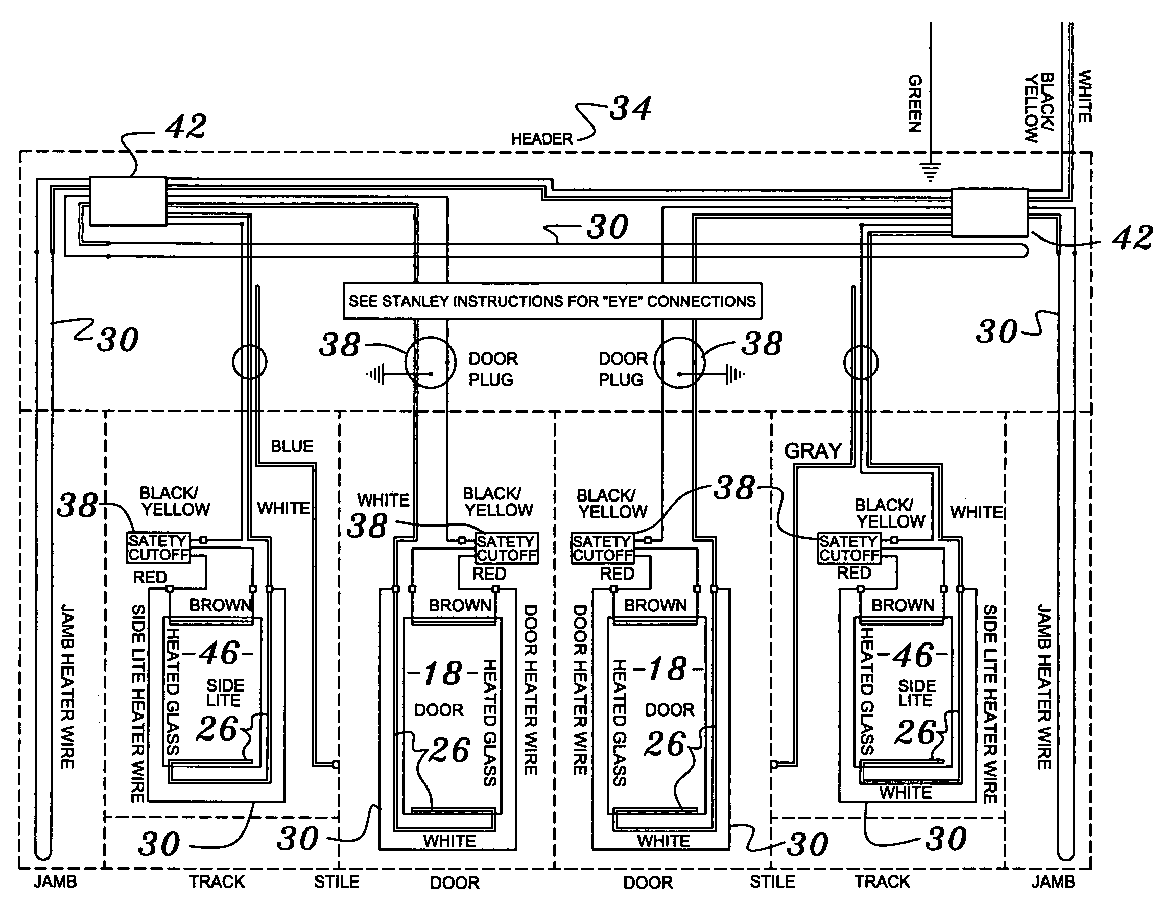 Automated glass entrance door assembly for walk-in coolers