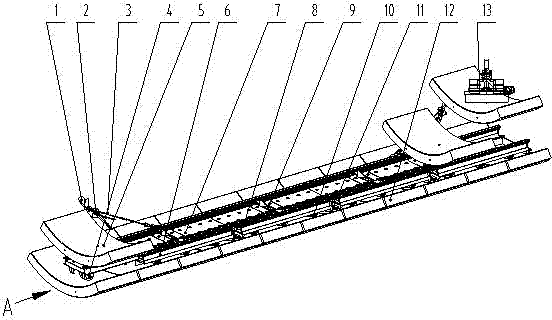 Tube segment transport trolley simultaneously adaptive to whole-ring tube segment transportation function and small-curve tunneling function