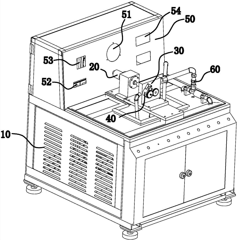 Horizontal testing equipment for oil pump