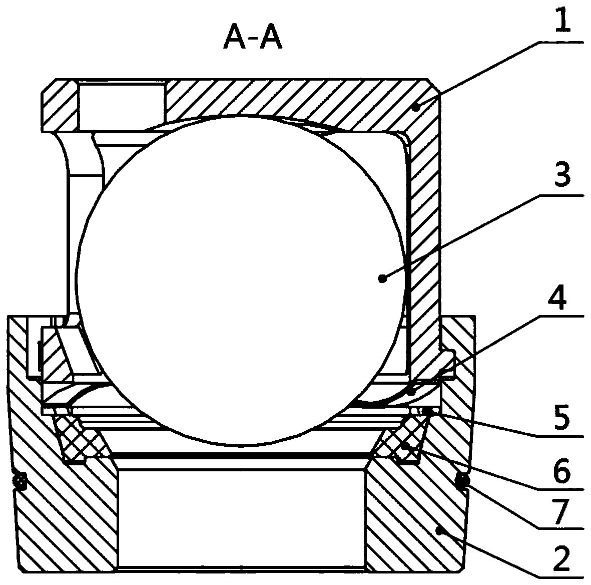 Ball-type valve assembly structure