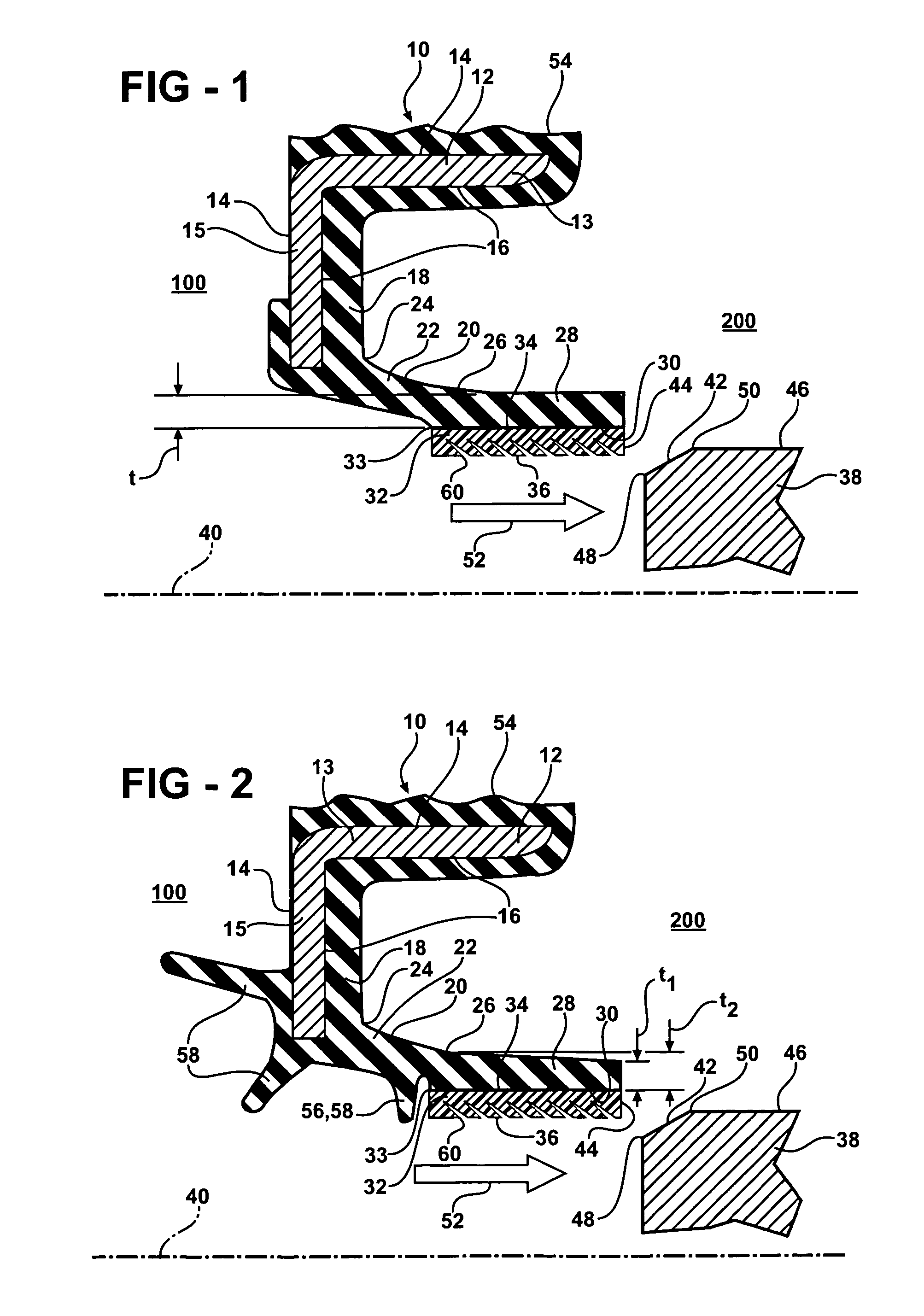 Radial seal and method of making