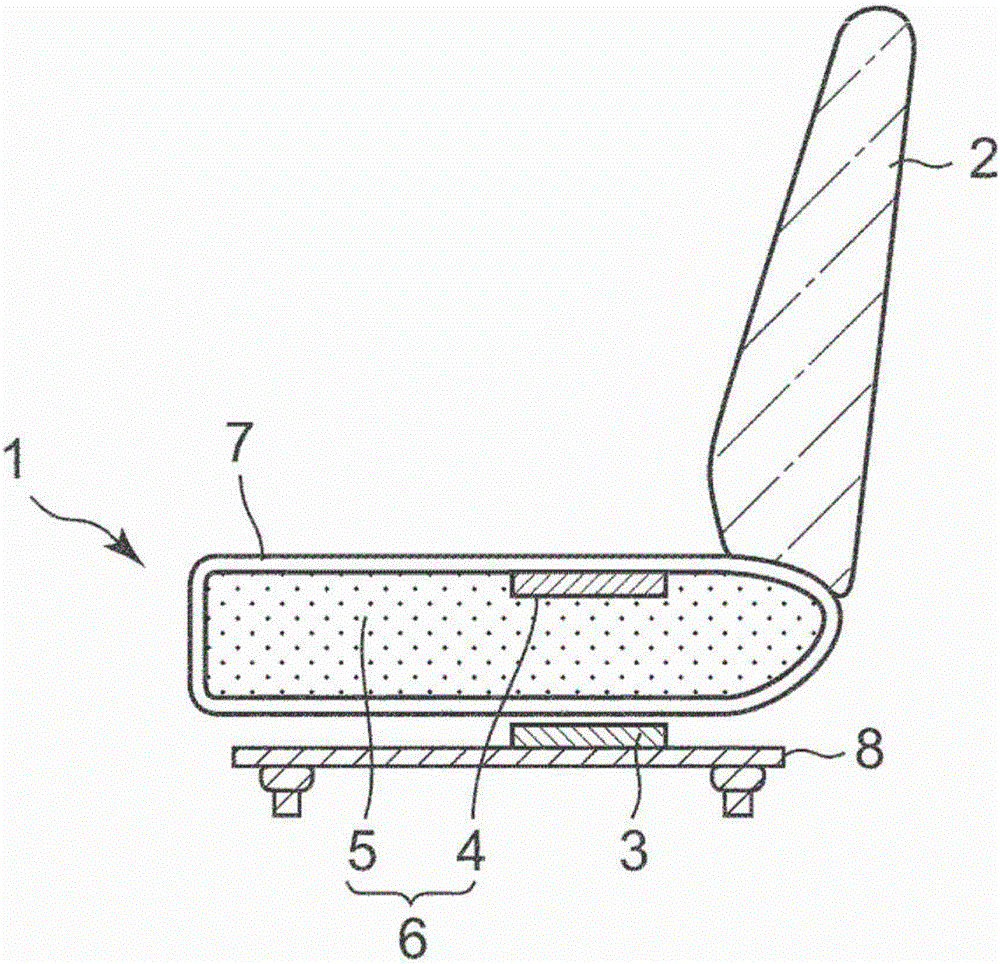 System for detecting deformation in cushion pad and method for manufacturing same