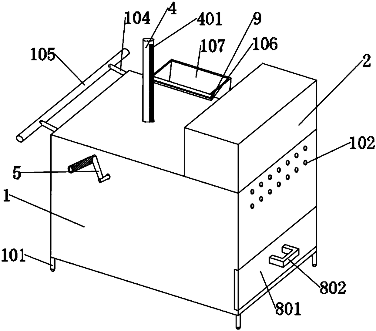 Portable feed granulation device for livestock breeding