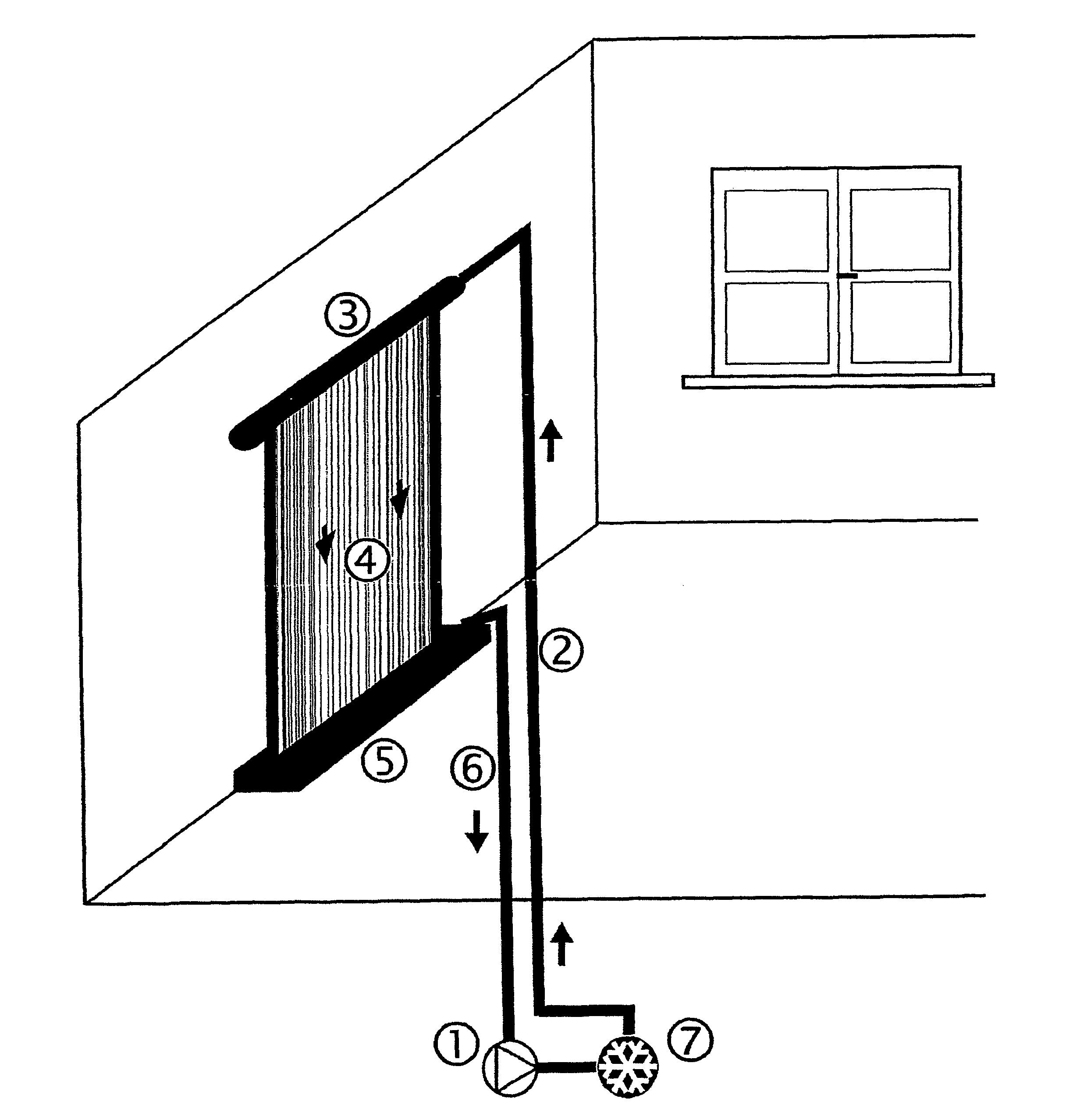 Device and method for cooling and dehumidifying room air