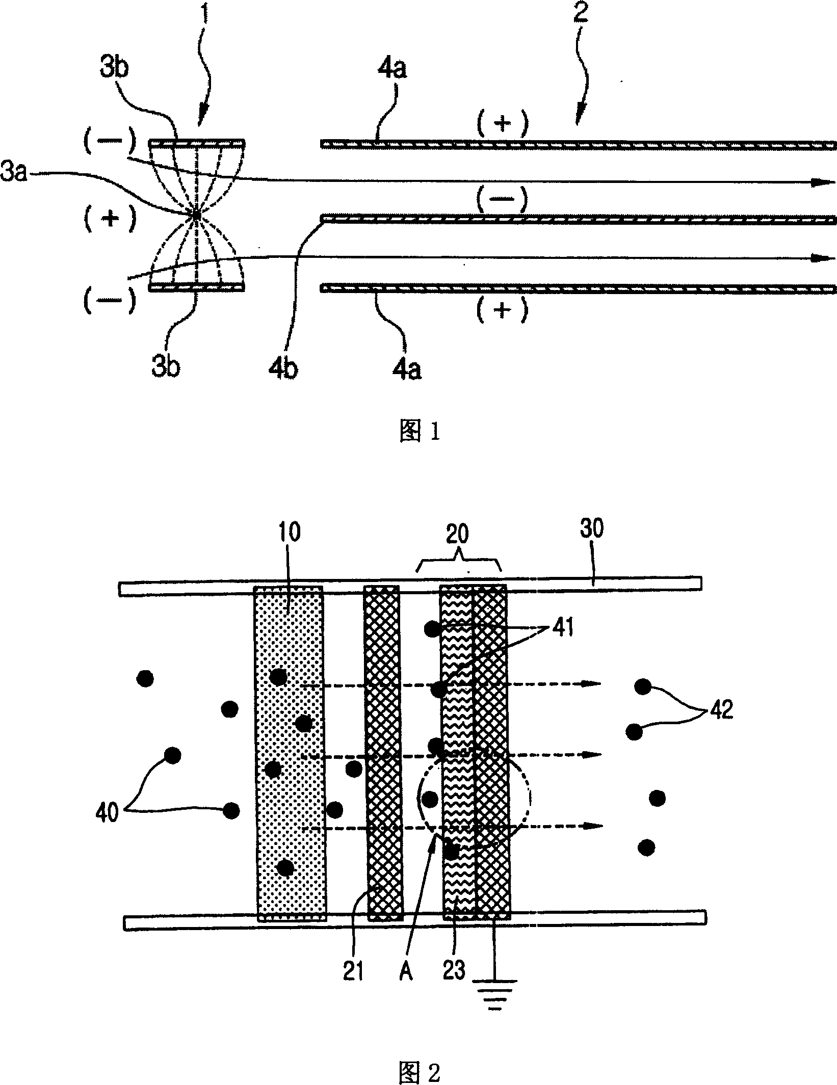 Air purifier with electrostatically flocked fiber