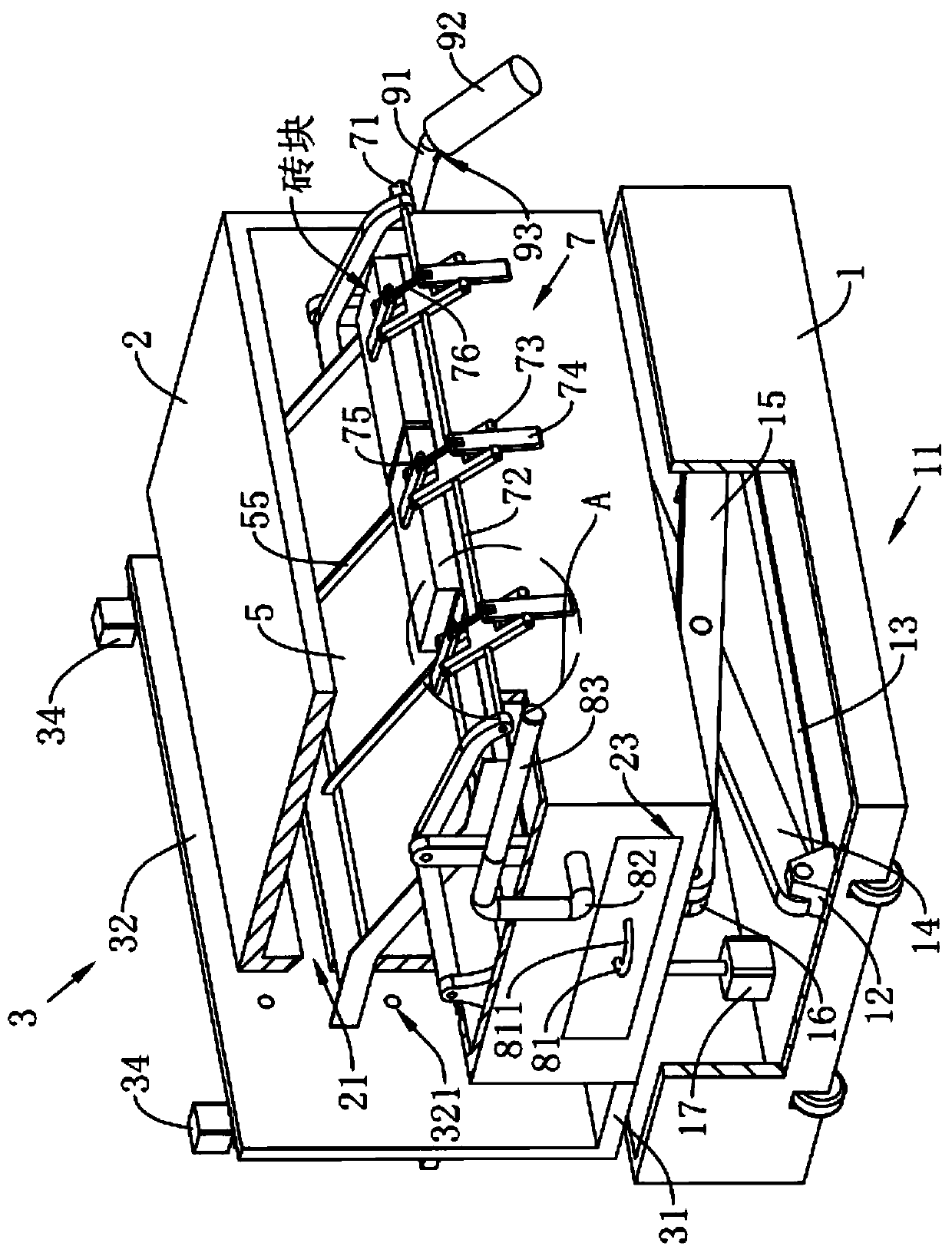 Wall bricklaying device