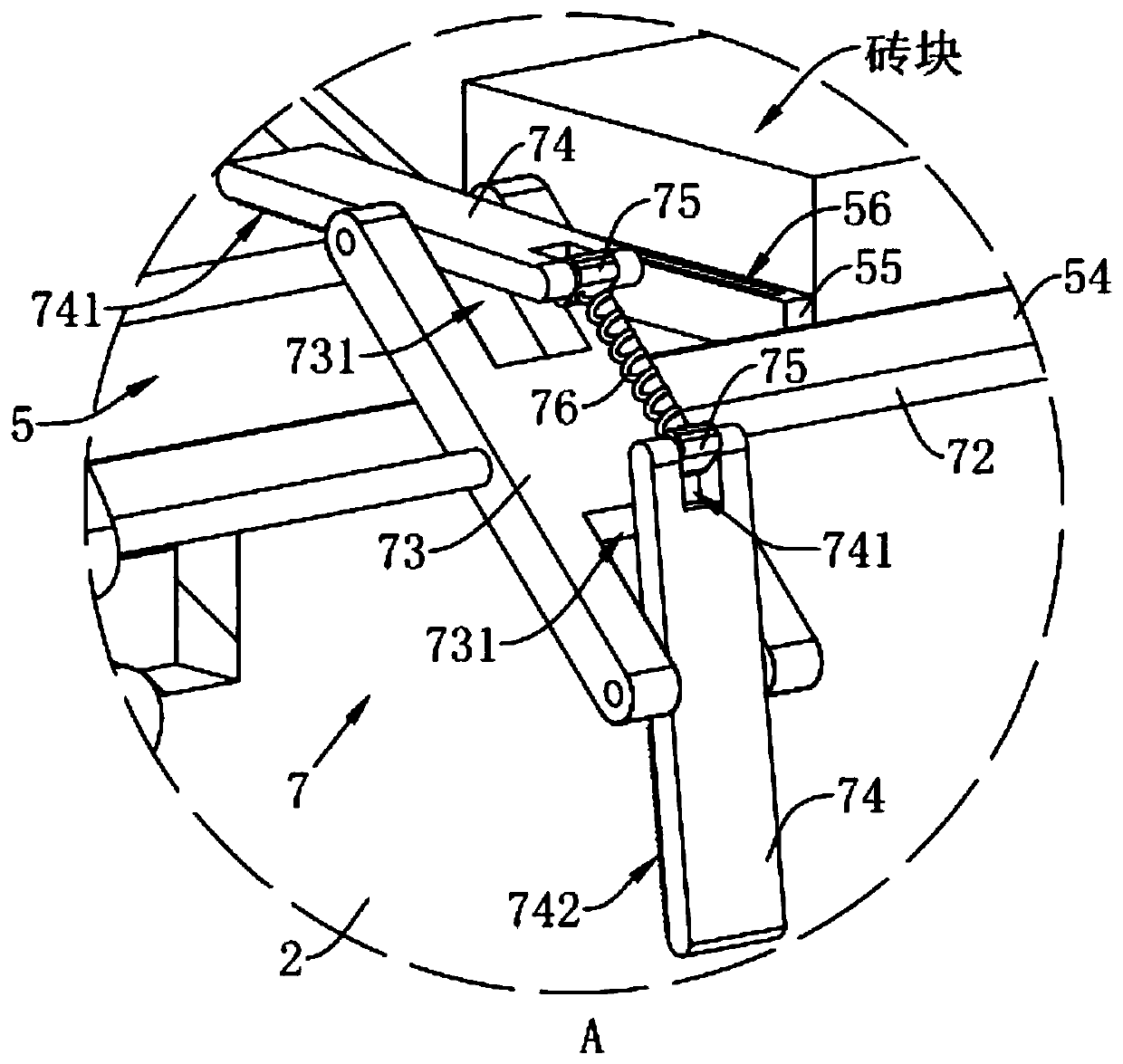 Wall bricklaying device