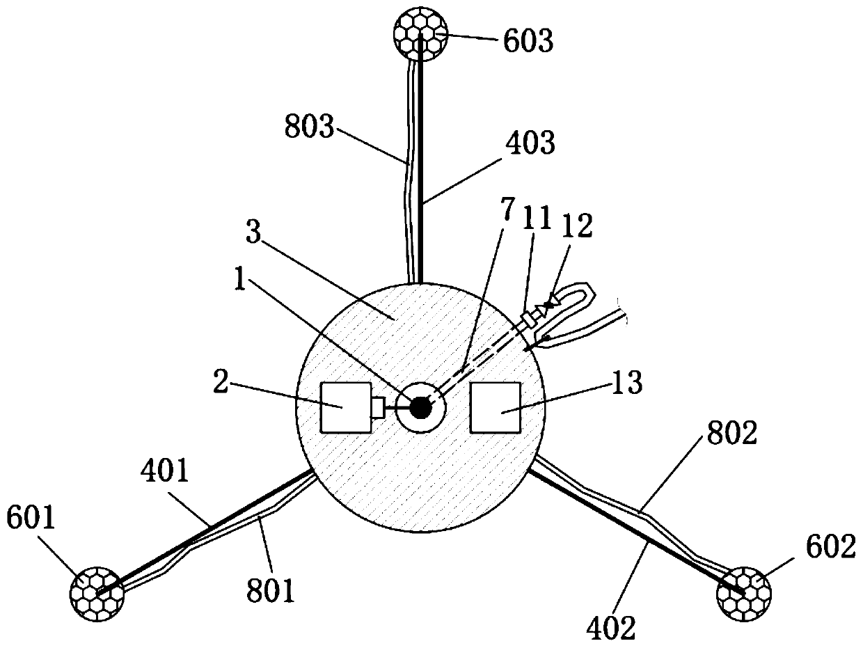 Water level fluctuation type bottom aeration device for water-carrying installation of water body