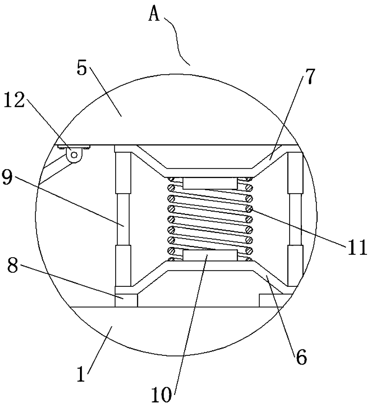 Shock absorption chassis for new energy four-wheel drive automobile