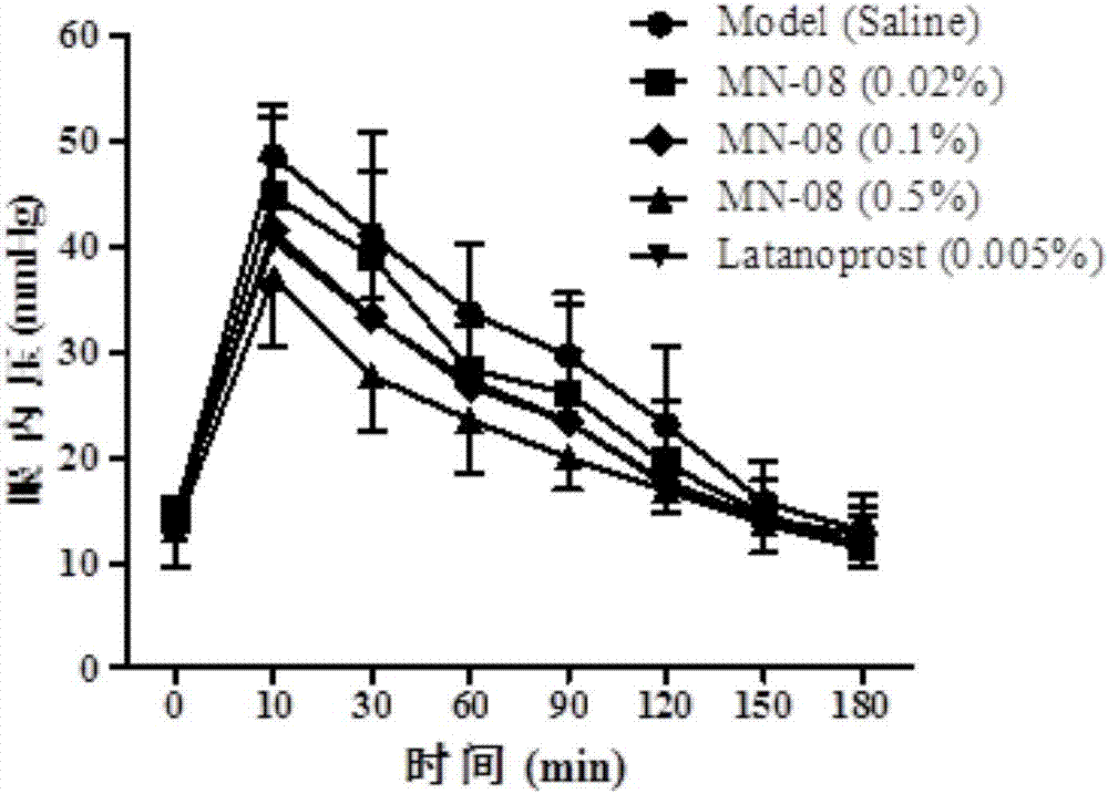 Composition containing amino amantadine mononitrate compounds and used for eyes as well as preparation and application of composition