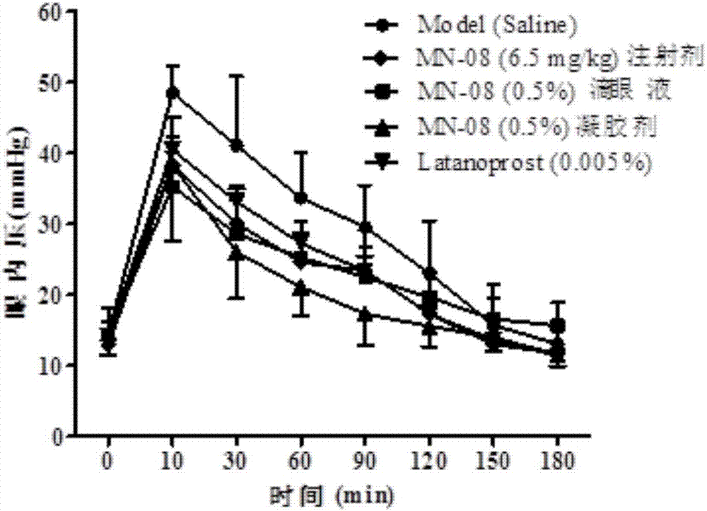 Composition containing amino amantadine mononitrate compounds and used for eyes as well as preparation and application of composition