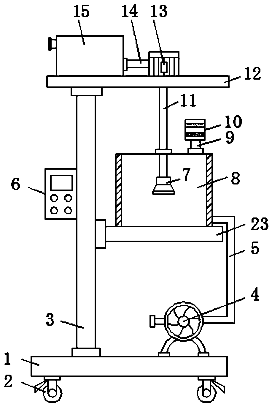 Paint spraying device for automobile part processing