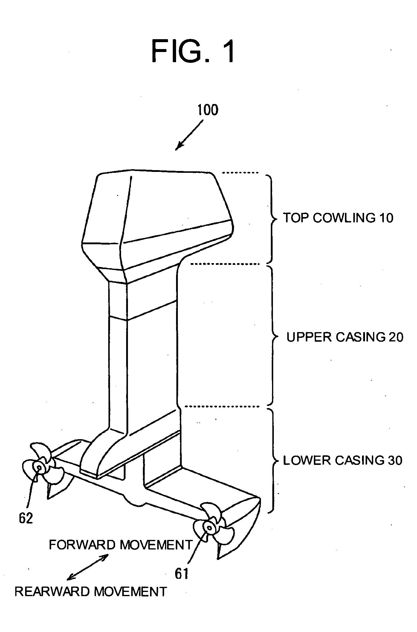 Marine vessel propulsion structure and marine vessel driving apparatus