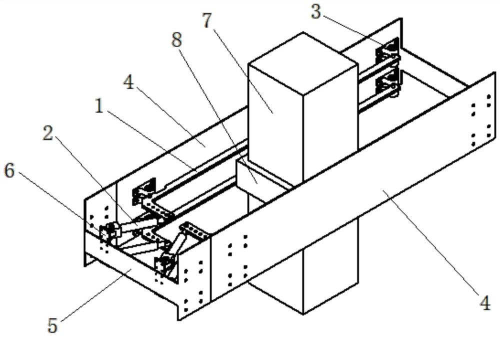 Smoke box clamping device and smoke box using same