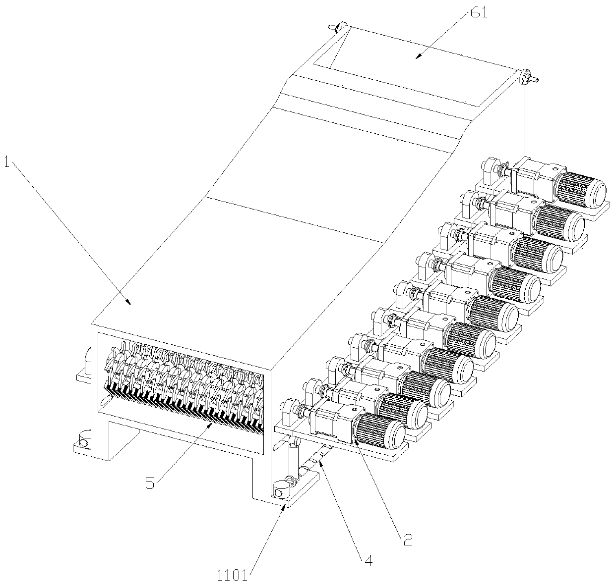 Sinusoidal roller screen structure assembly and intelligent anti-blocking monitoring system thereof