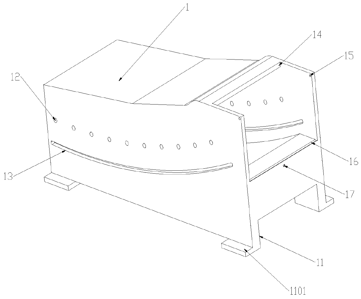 Sinusoidal roller screen structure assembly and intelligent anti-blocking monitoring system thereof