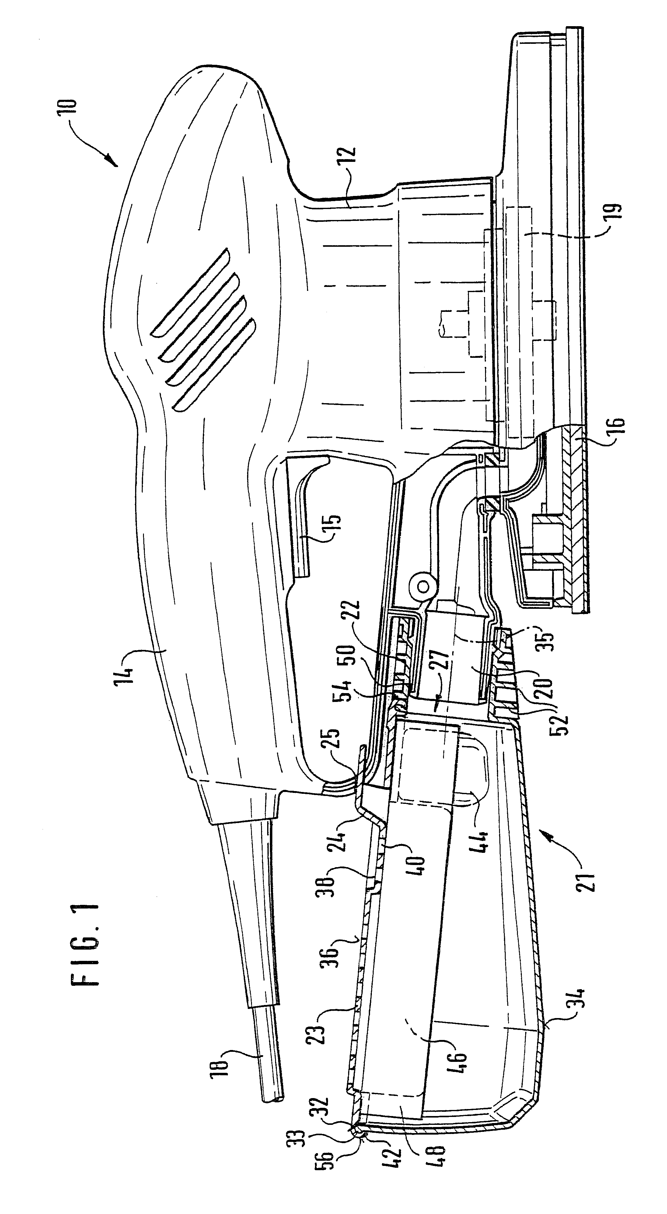 Hand-held machine tool with dust extraction