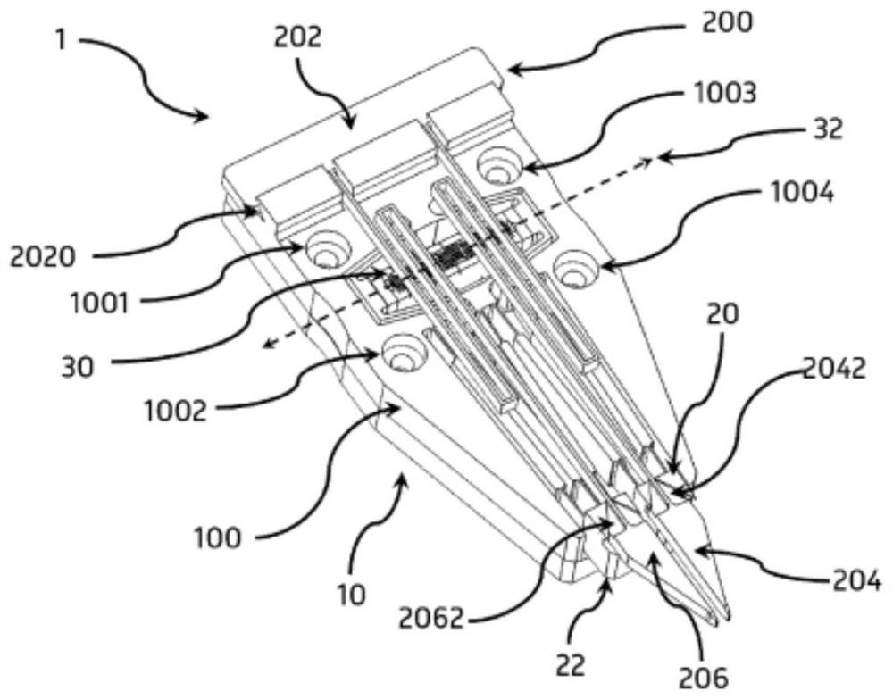 Device for a microactuator, and microactuator equipped with such a device