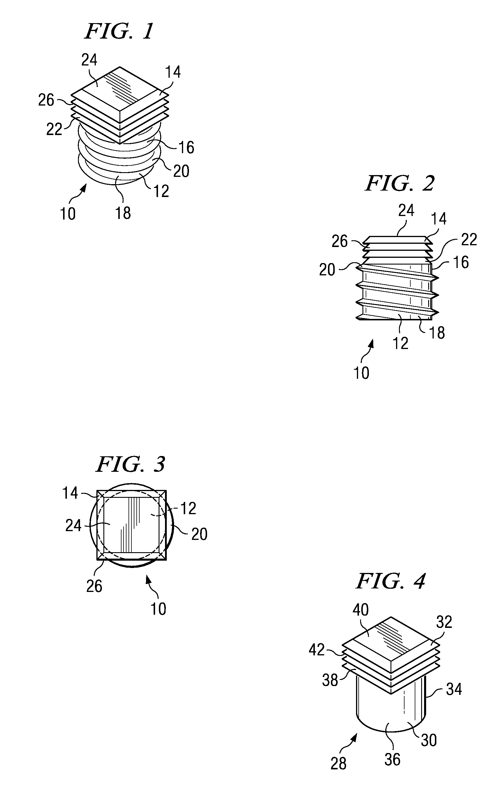 Fasteners, railing system and method of assembly