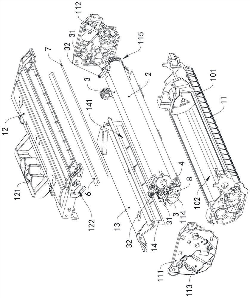 Waste-toner-free cartridge