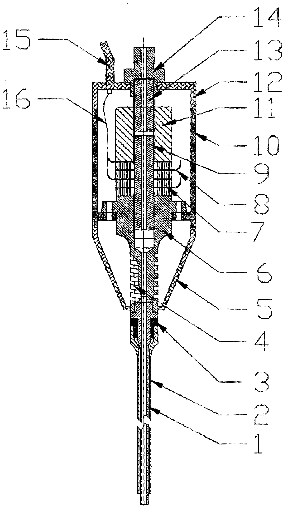 In-cavity torsional vibration ultrasonic lithotriptor