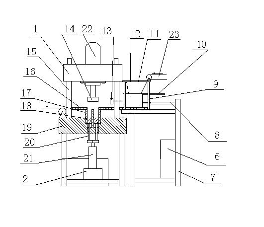 Automatic hydraulic molding machine for pulverized coal