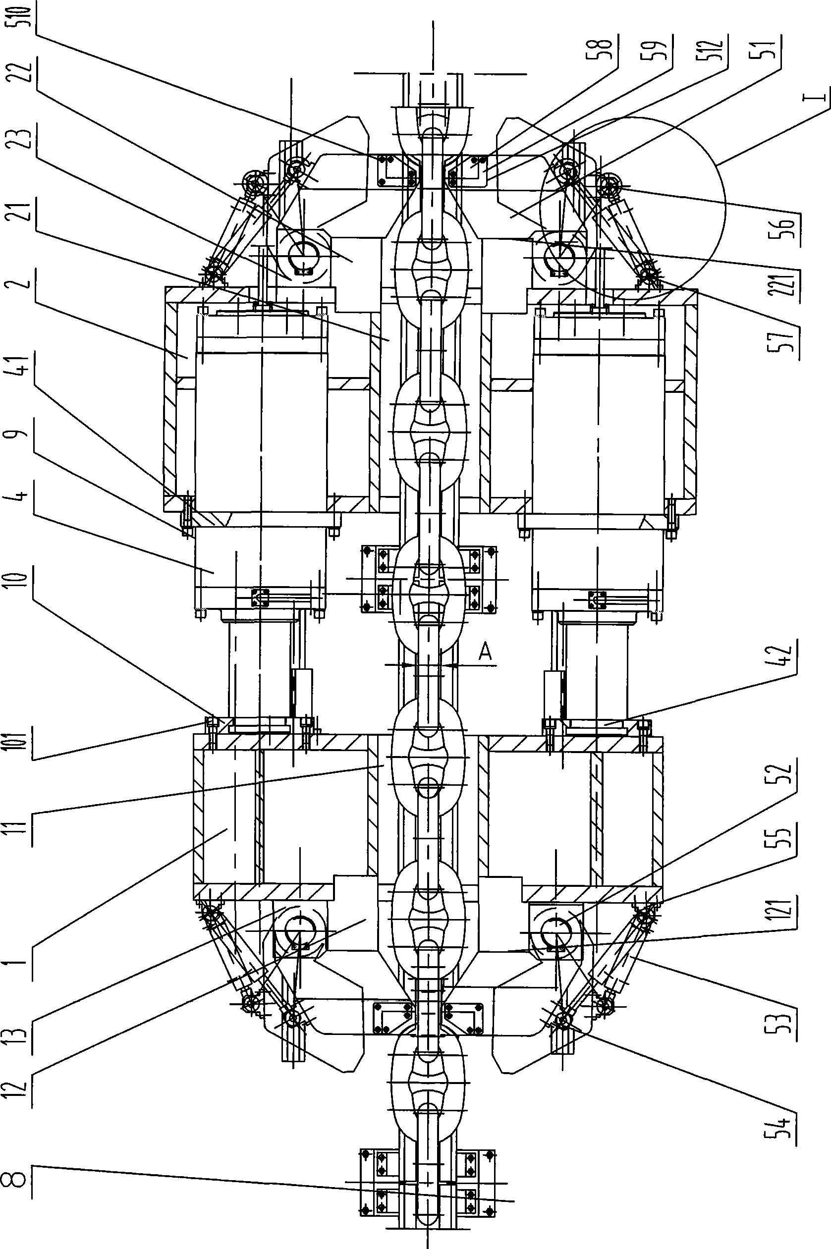 Loading apparatus for chain cable tensile testing machine