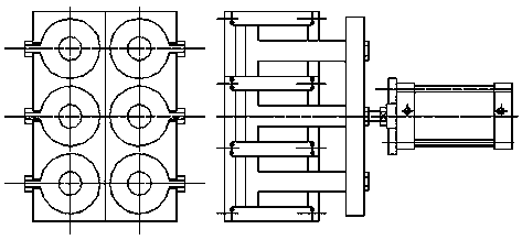 Forging and inclined window hole punching composited die