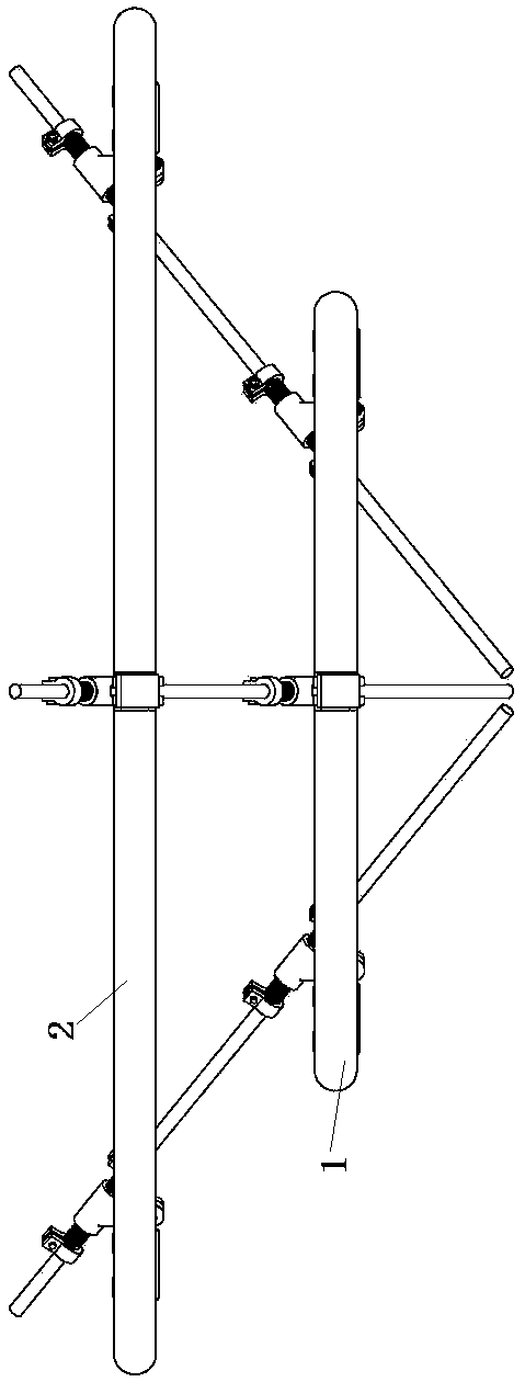 A guide adjustment device for a three-dimensional Hopkinson transmission compression rod and its application method