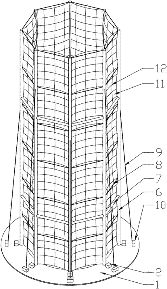 Large-sized air-inflating thin film light-shielding cover structure with expanded space