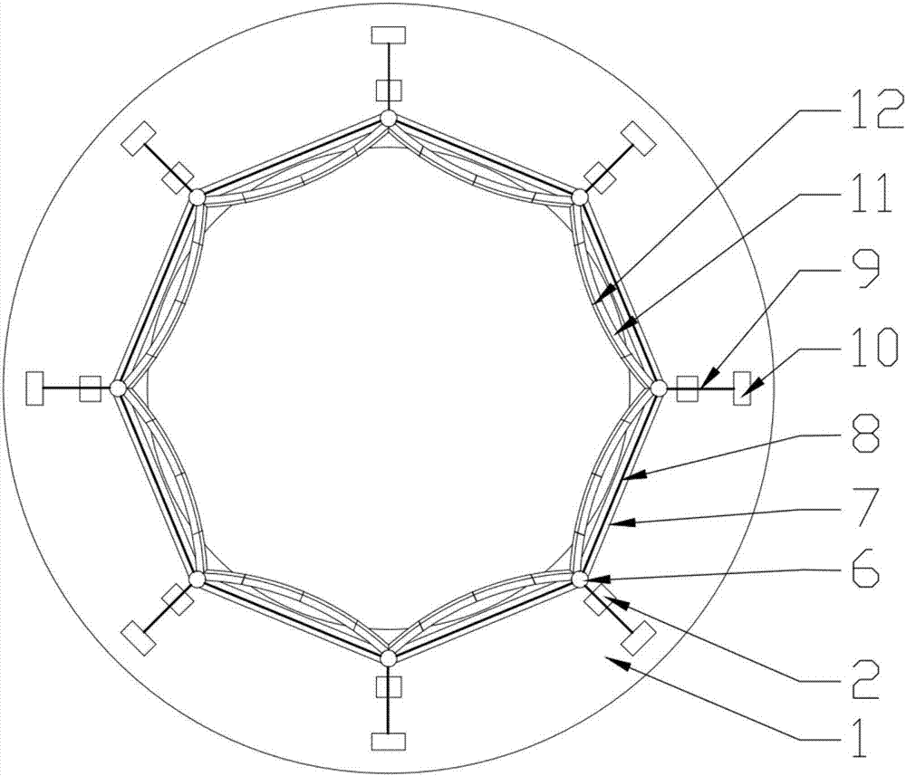 Large-sized air-inflating thin film light-shielding cover structure with expanded space