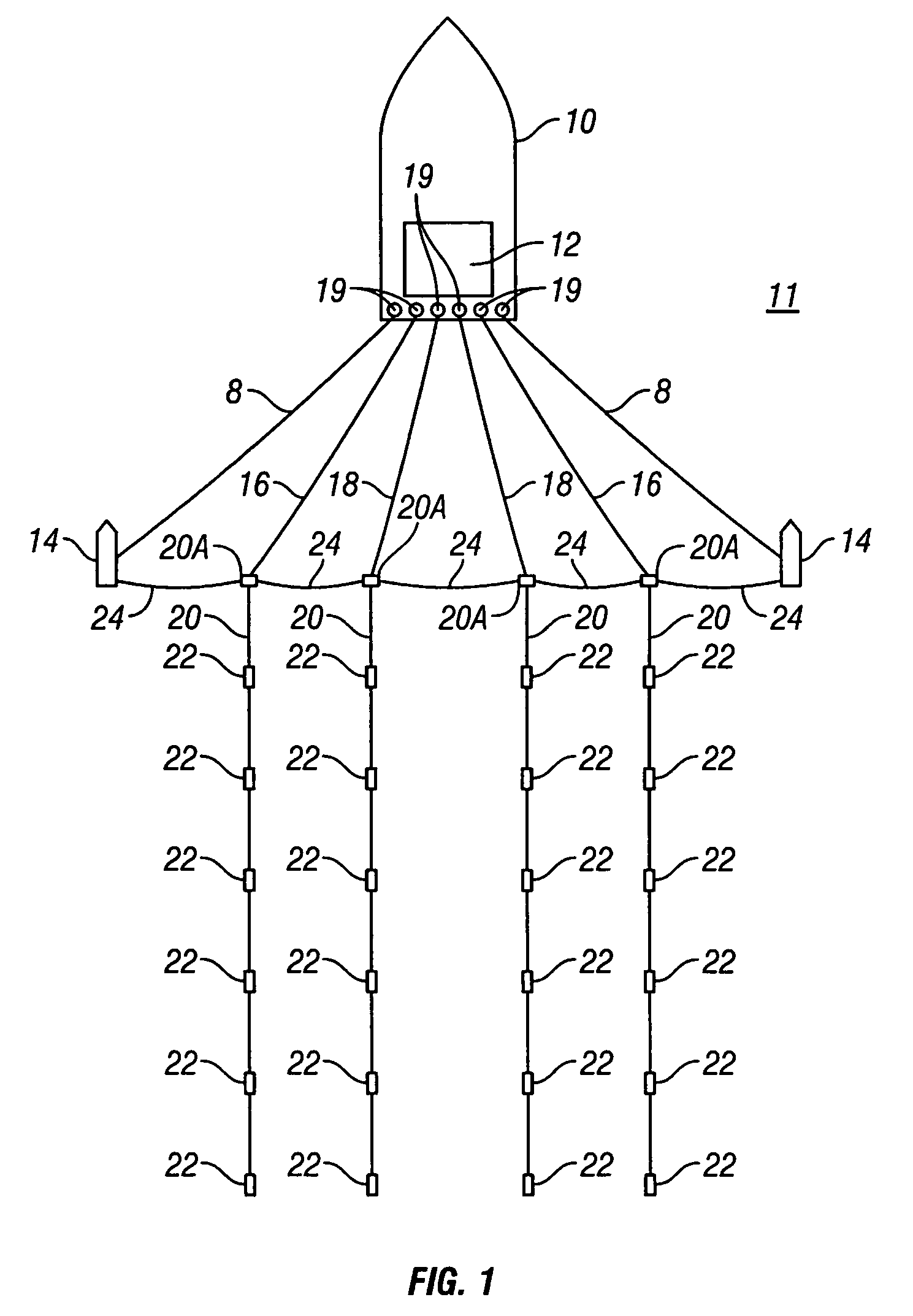 Fiber optic strain gauge and cable strain monitoring system for marine seismic acquisition systems