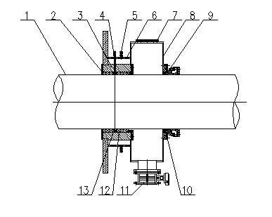 Hollow blade shaft-end sealing mechanism