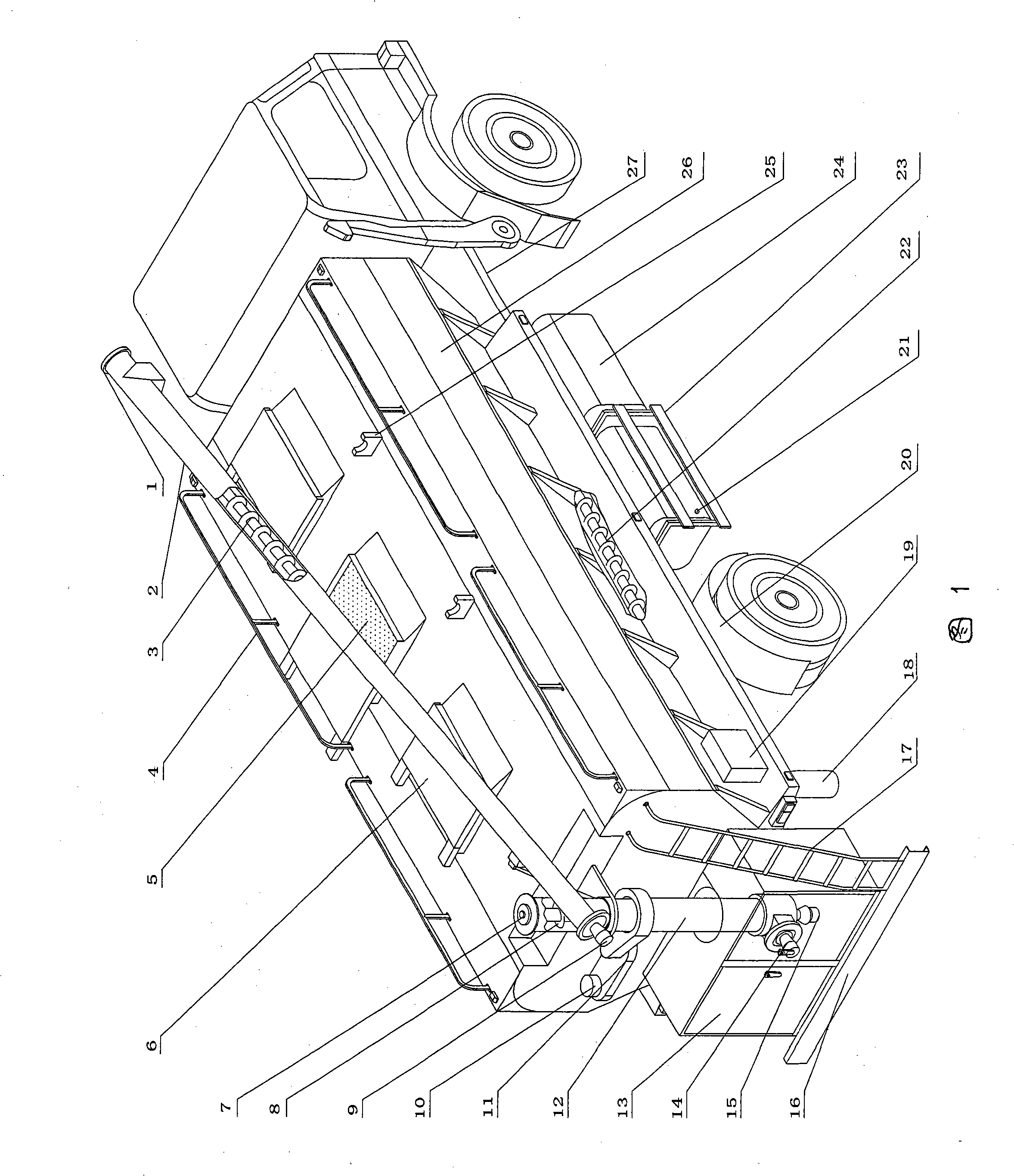 Hydraulic bulk feed truck