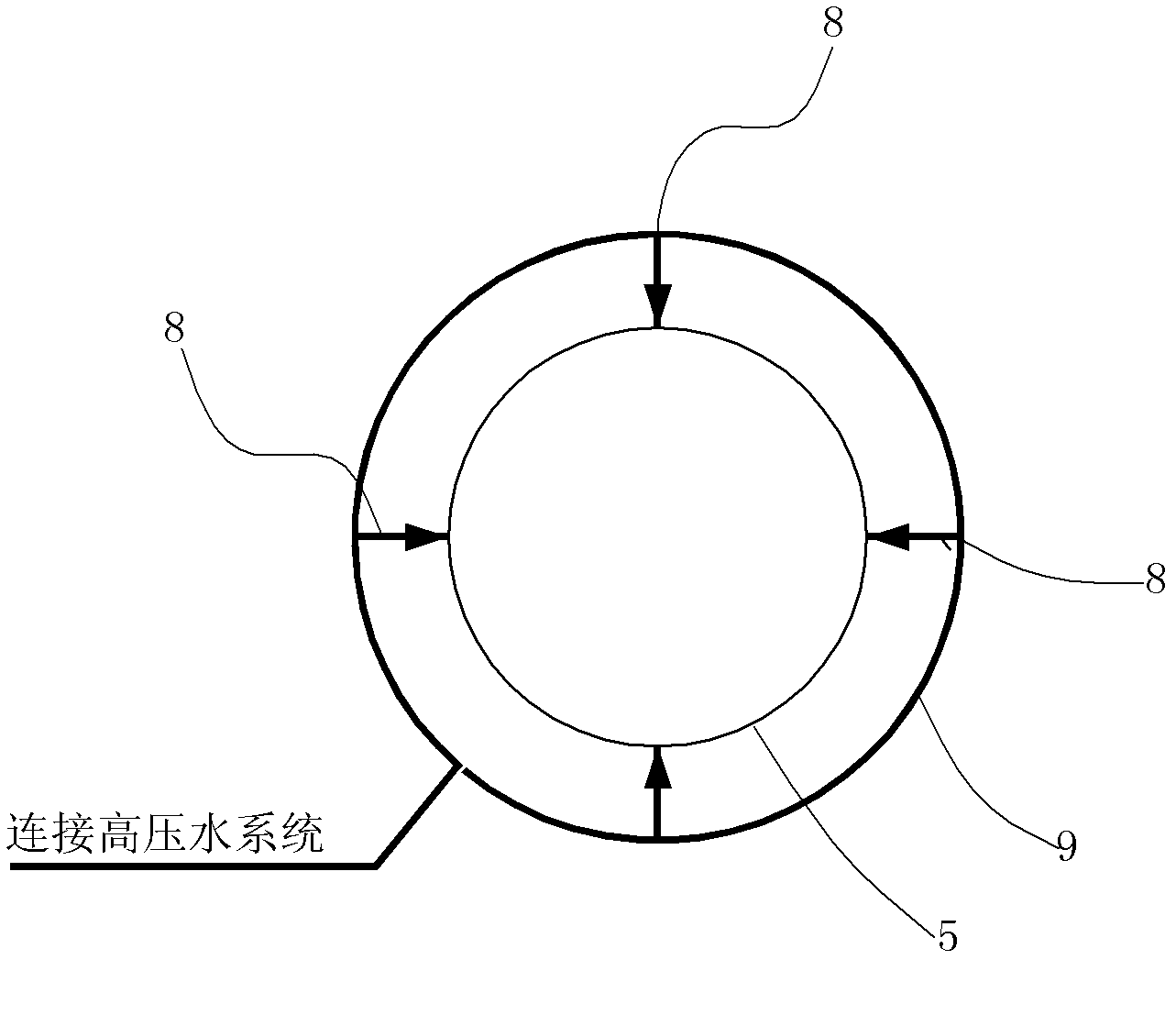 Slag-discharge system of pulverized coal gasification furnace