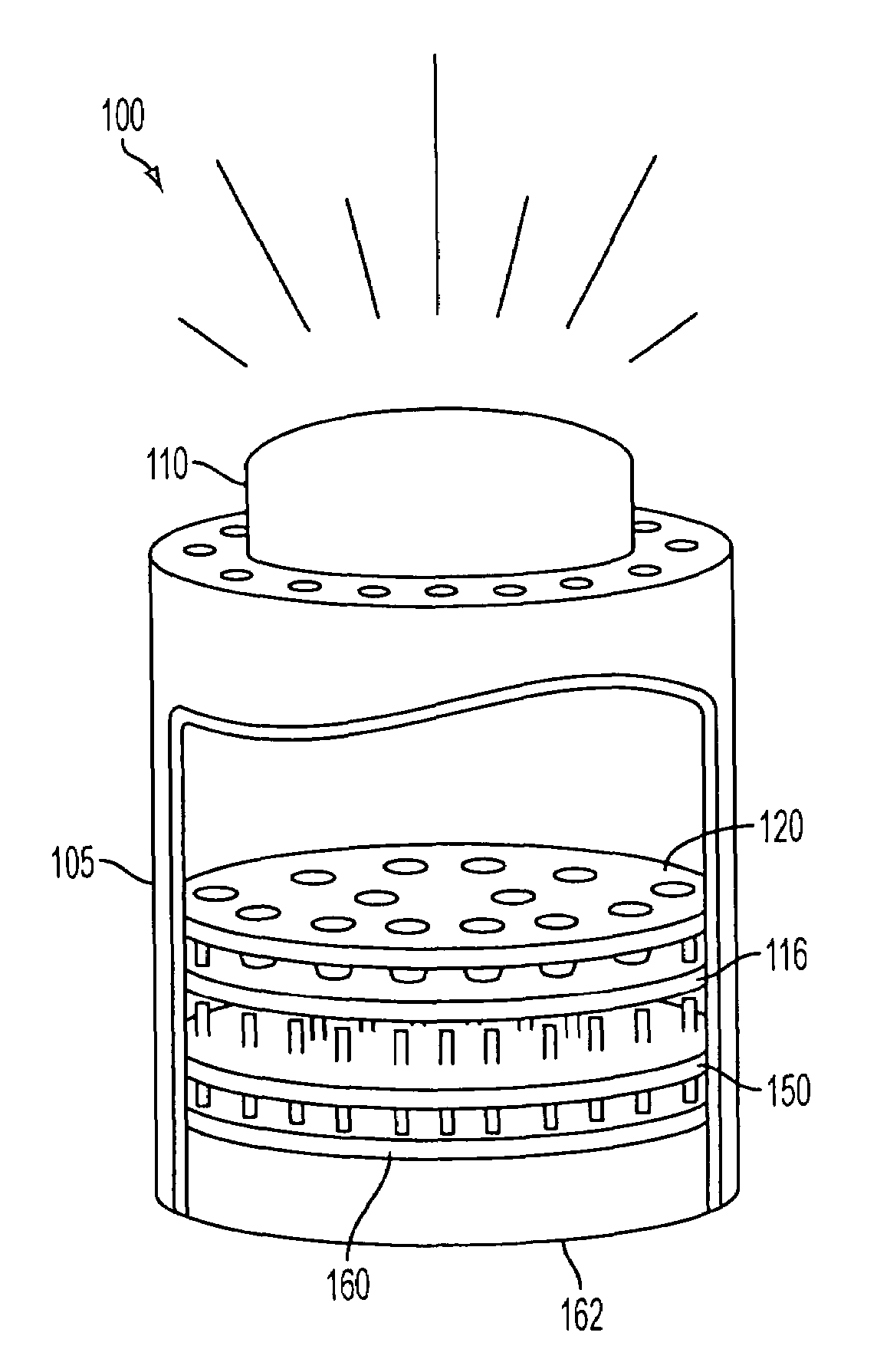 LED light pod with modular optics and heat dissipation structure