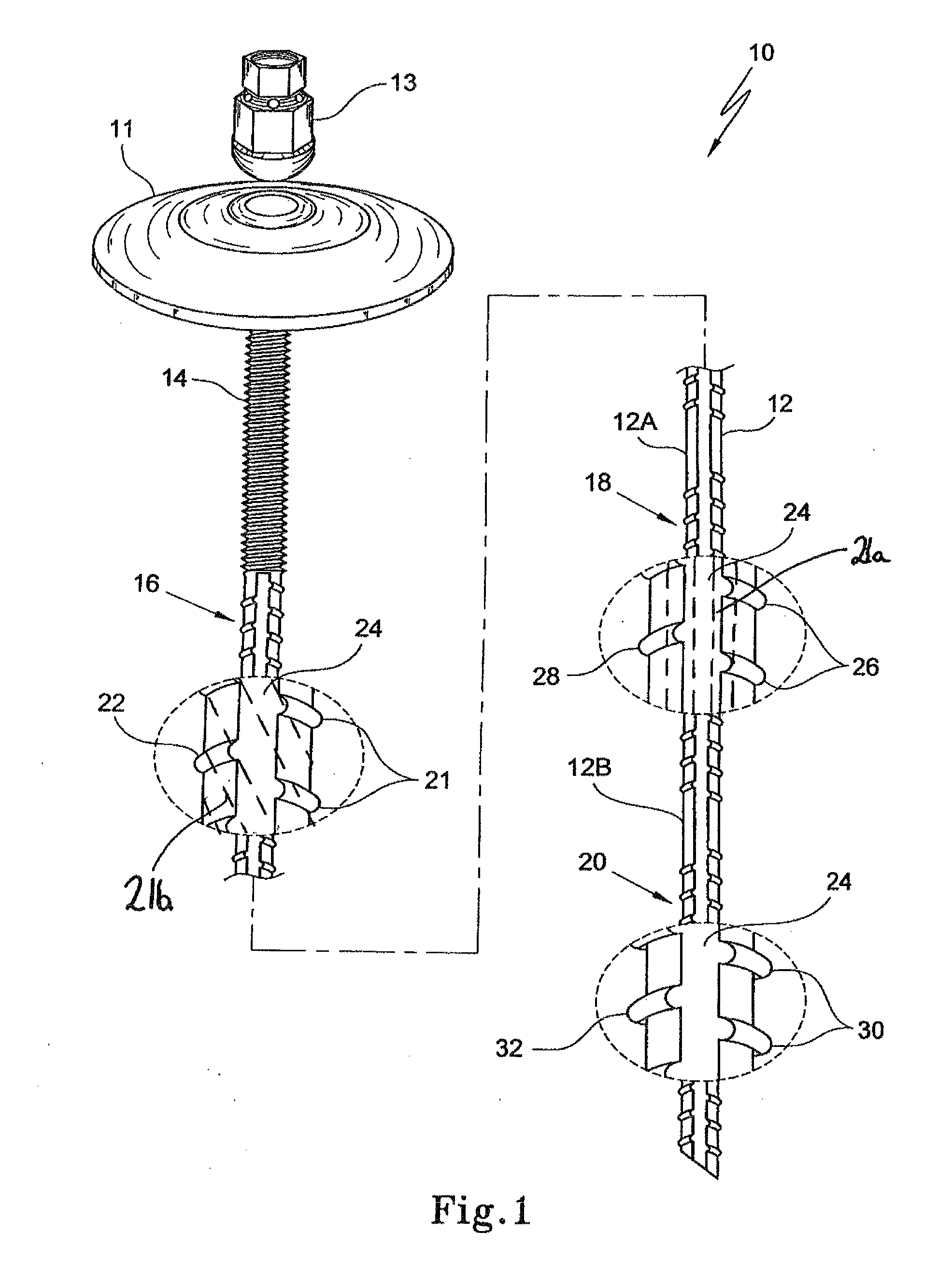 Plastic rock-bolt or dowel and method of manufacturing of the same