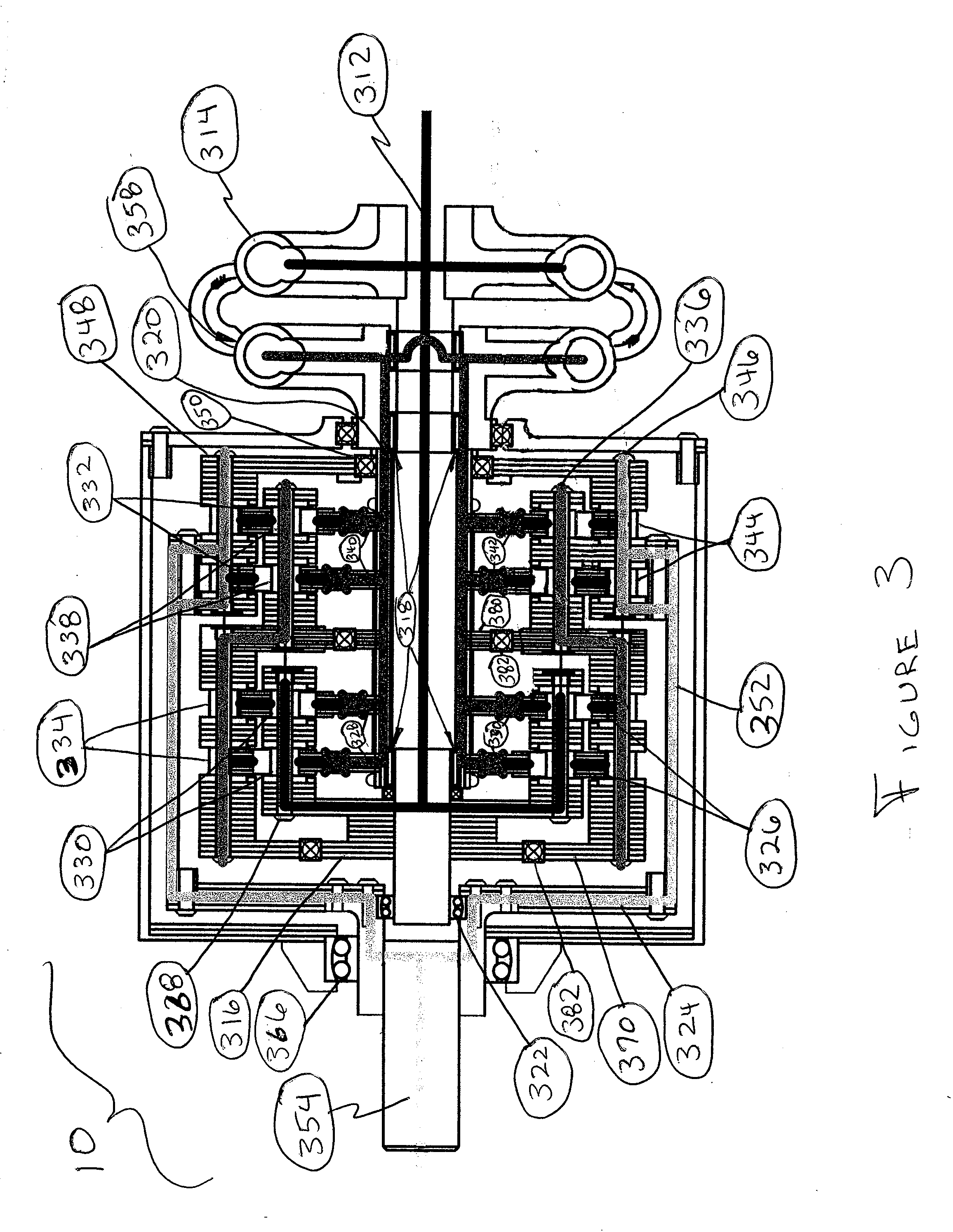 Power transmission system with continuously variable speed control