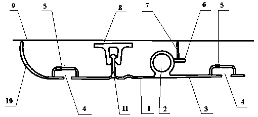 An invisible snap-on baseboard heating system