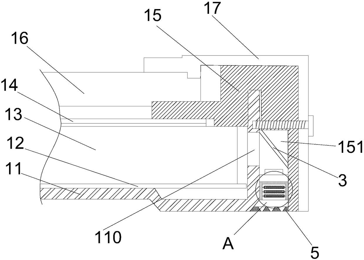 Liquid crystal display module with LED lamp located at outside of backboard