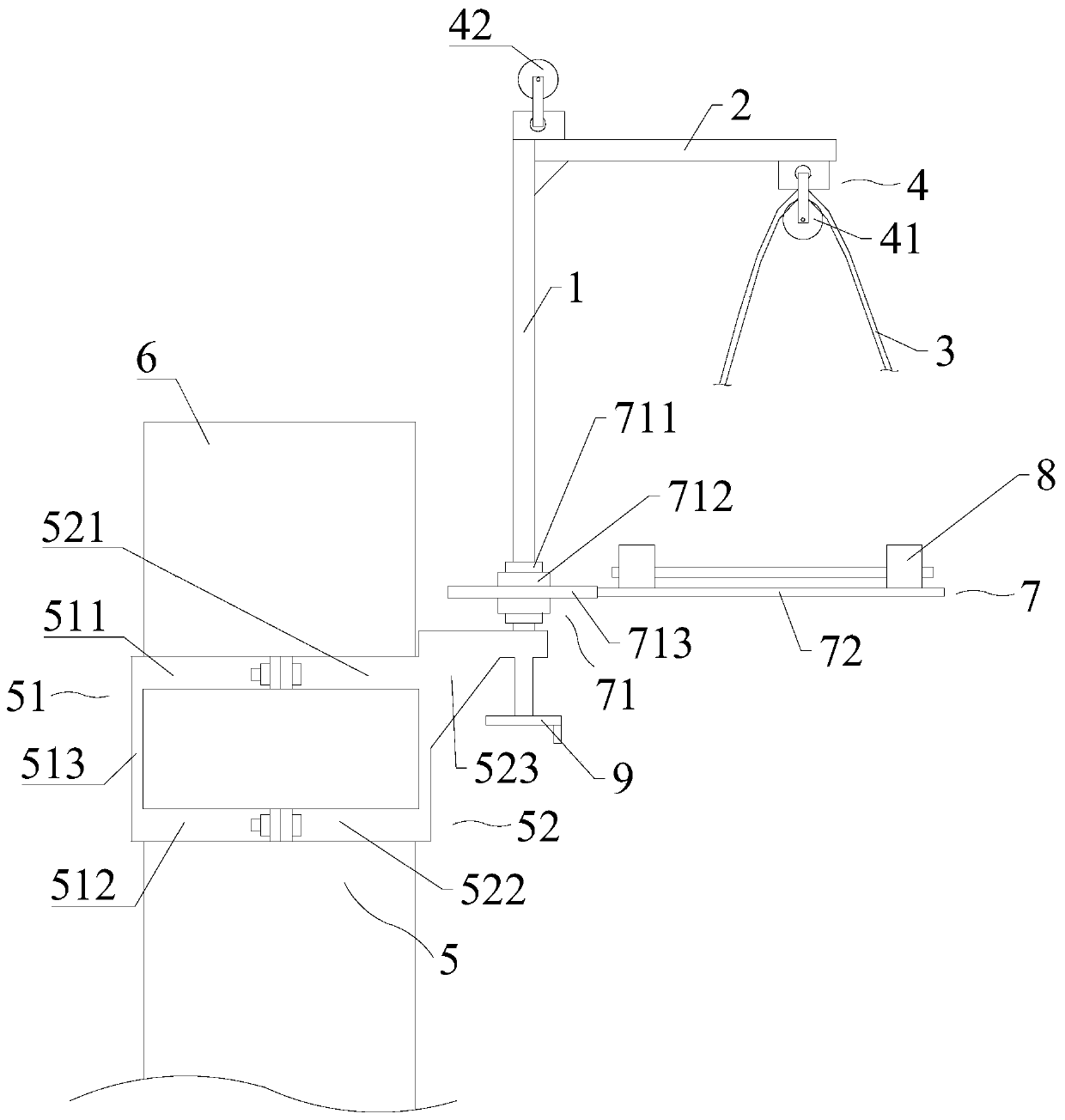 Overall installation equipment and method of electric double cross-arm assembly