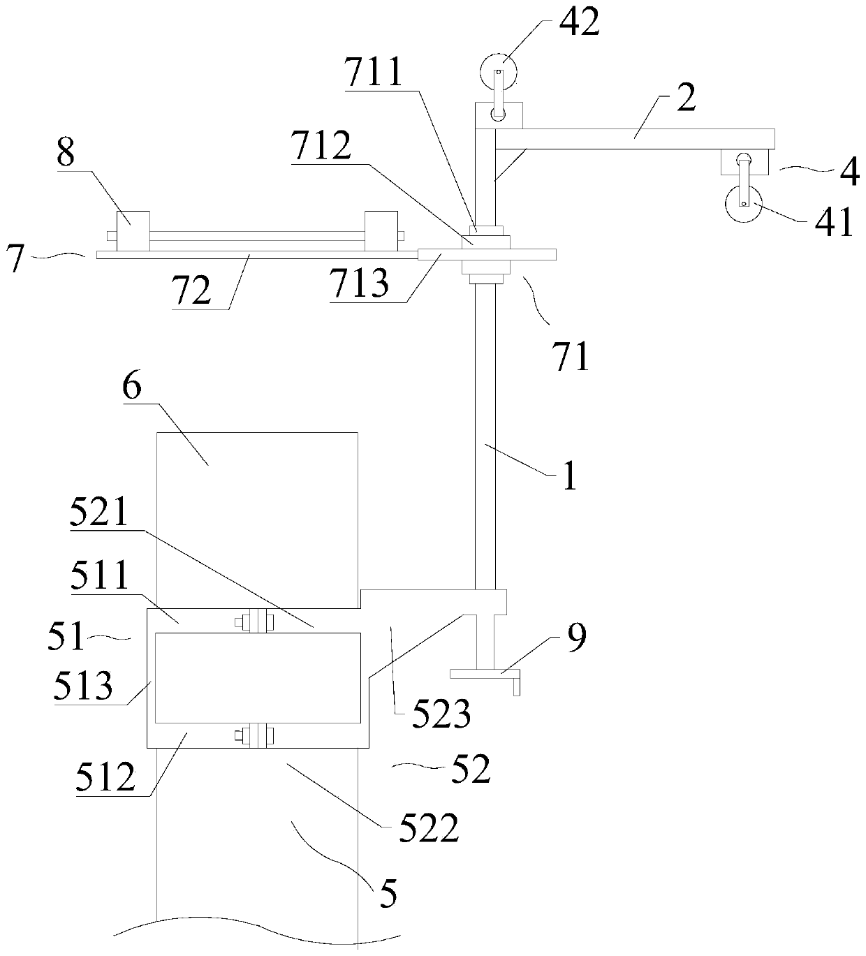 Overall installation equipment and method of electric double cross-arm assembly