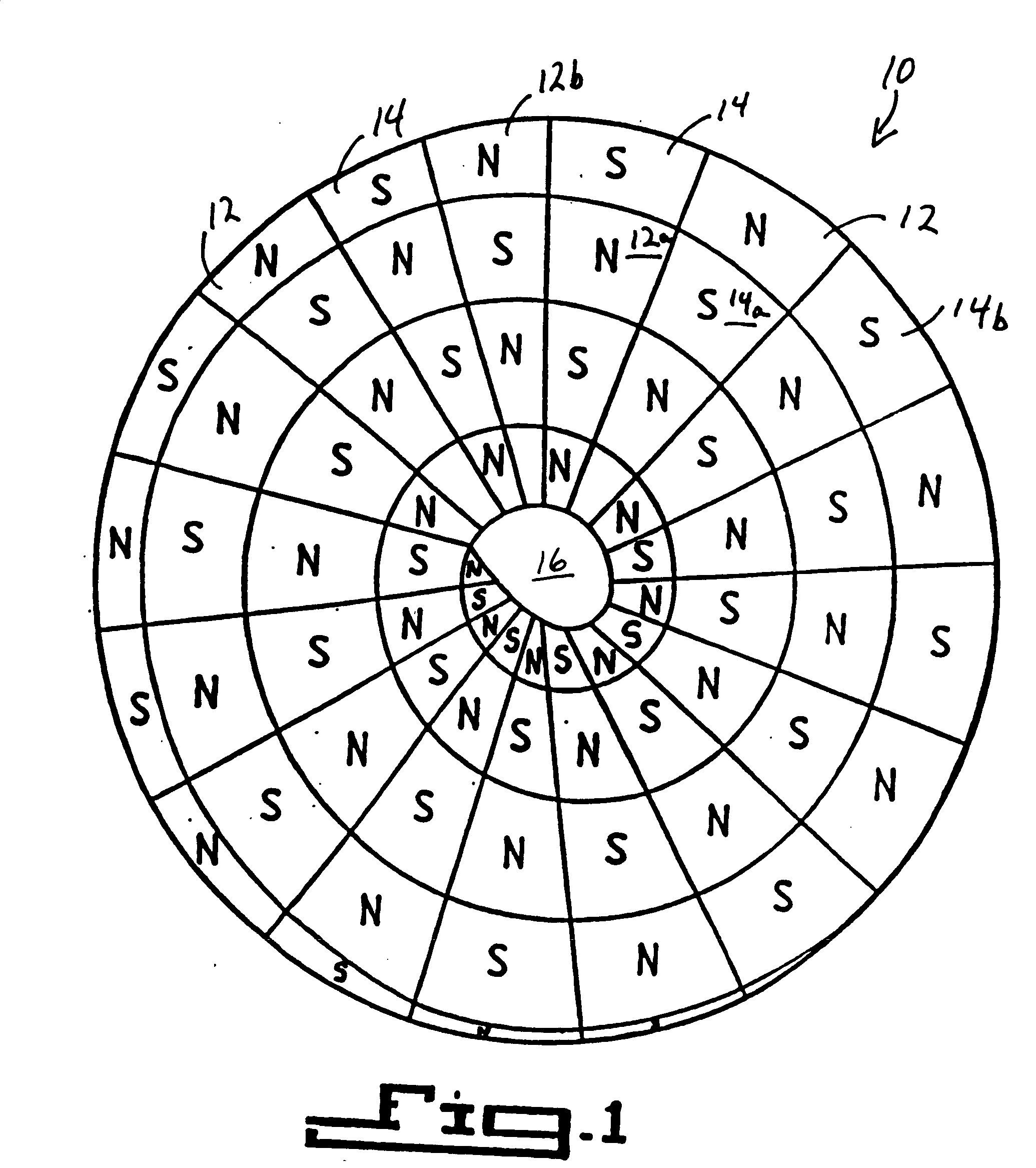 Flexible magnetic pad with multi-directional constantly alternating polarity zones