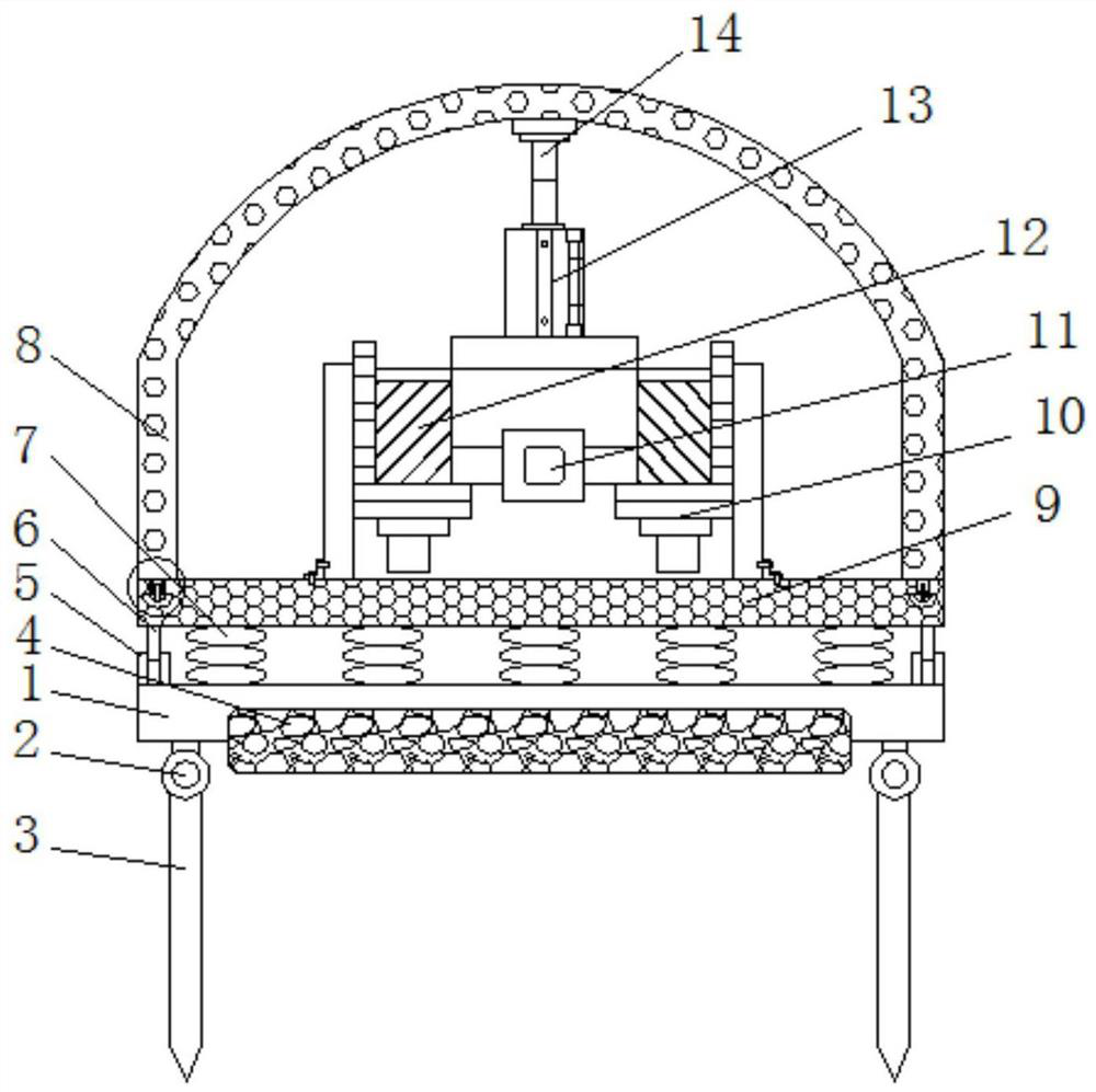 A pumping device with strong stability that can enhance water flow