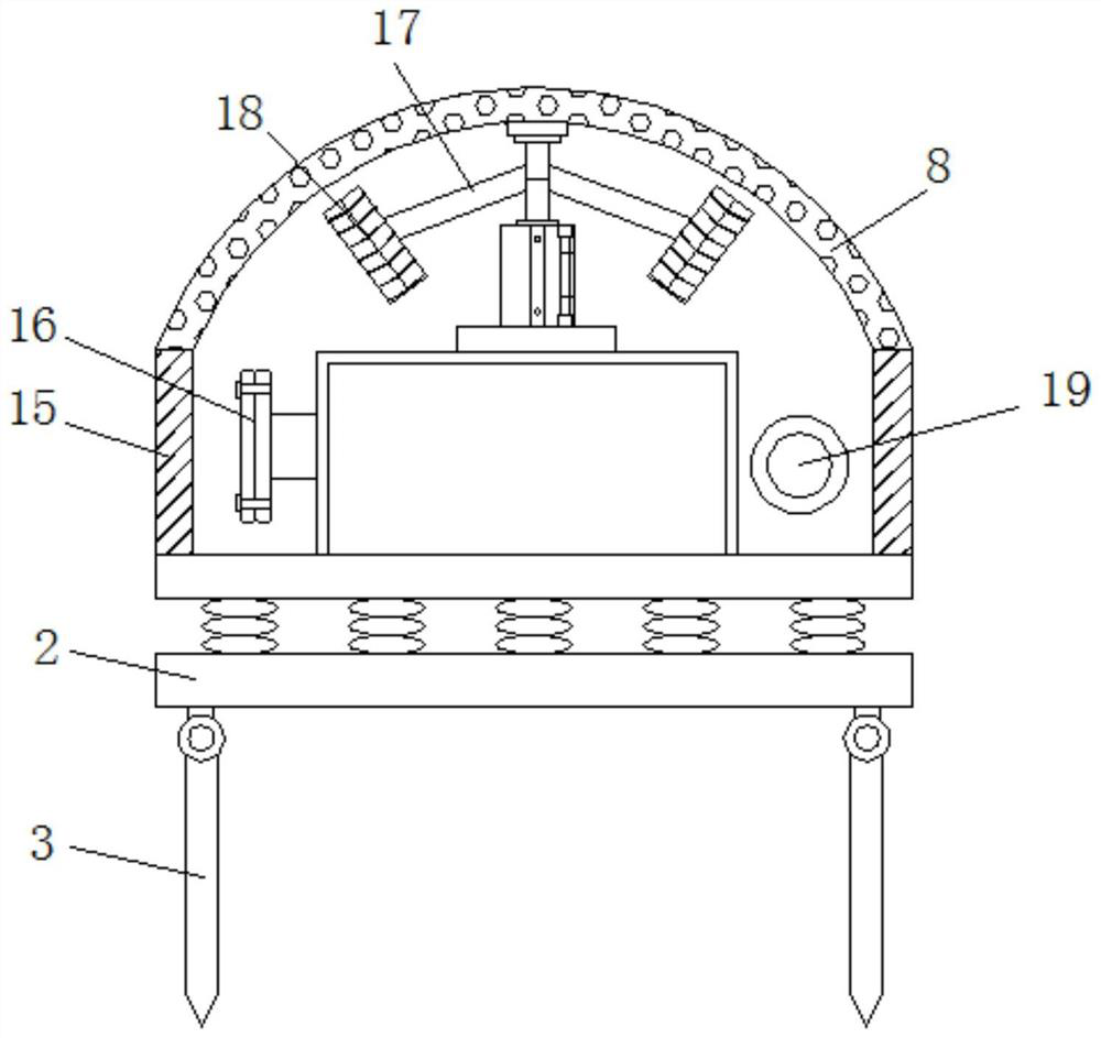 A pumping device with strong stability that can enhance water flow