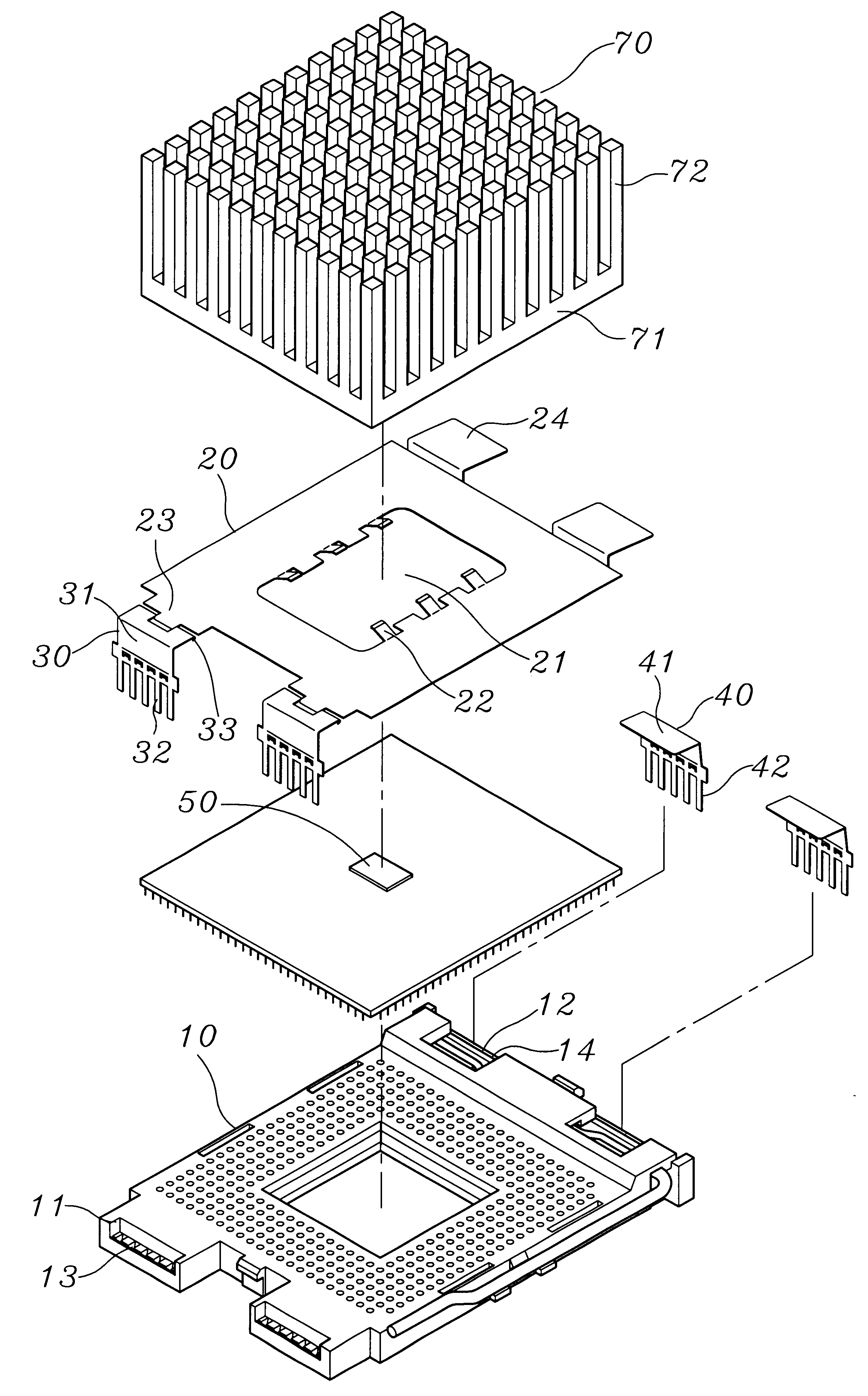 Modified structure for preventing electromagnetic interference of central processing unit