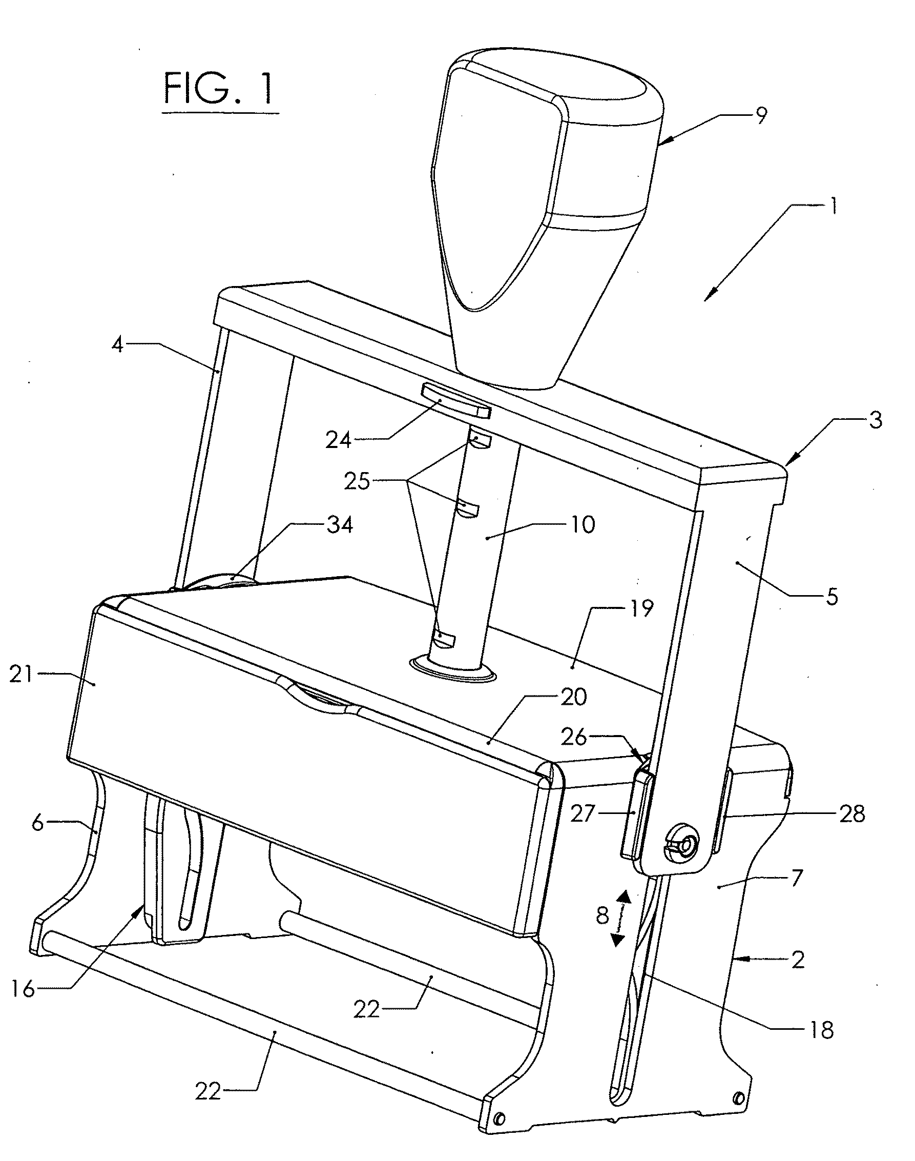 Self-inking hand stamp